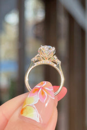 3.01ct E-VS1 Oval Lab Diamond Custom Lindsey