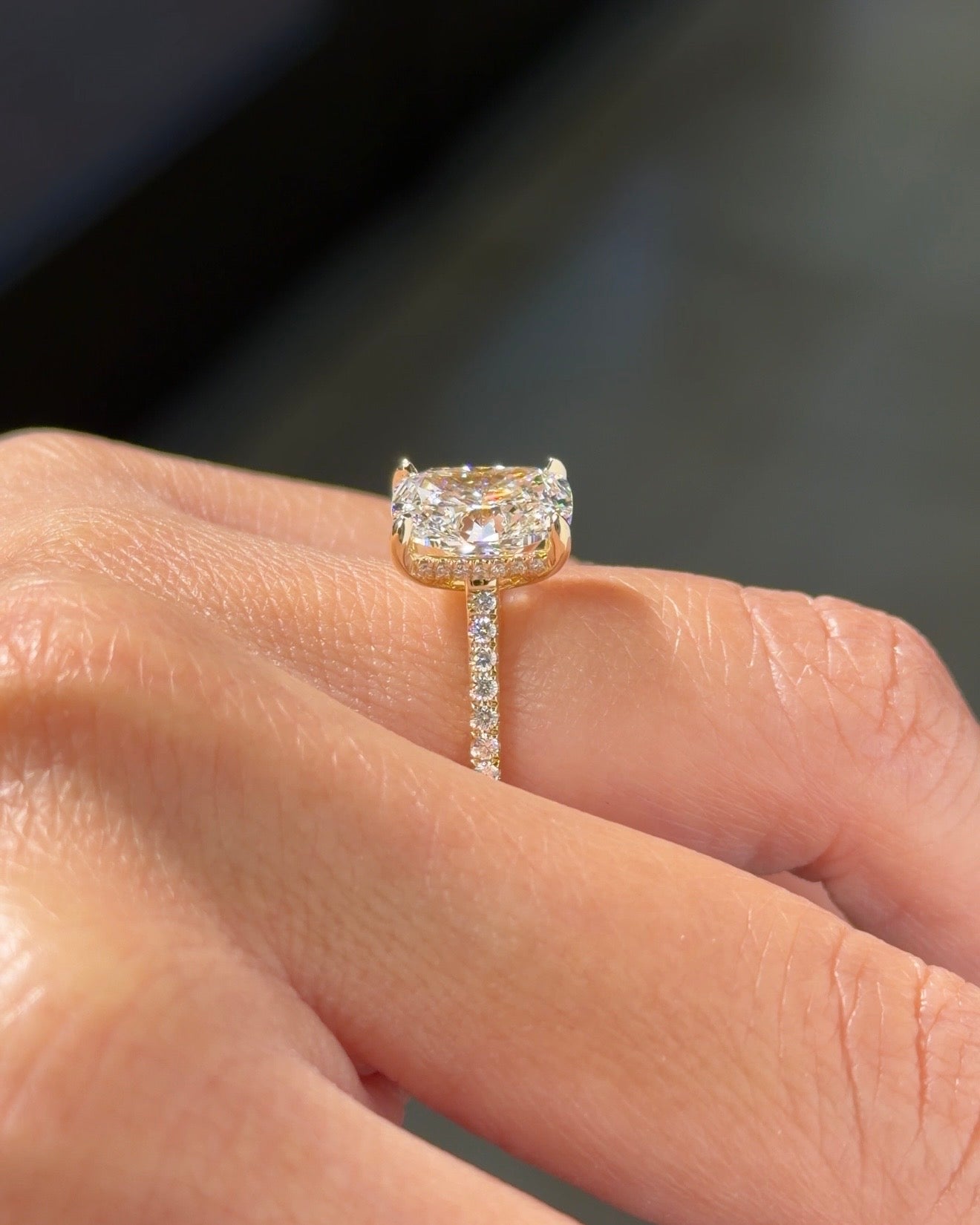 3.02ct D-VVS2 Cushion Lab Diamond Alice