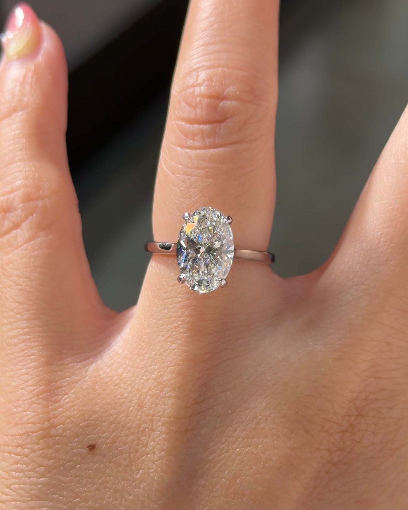 3.01ct D-VS1 Oval Lab Diamond Alice