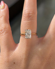 2.01ct D-VS1 Radiant Lab Diamond Cathedral Engagement Ring