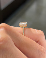2.01ct D-VS1 Radiant Lab Diamond Cathedral Engagement Ring