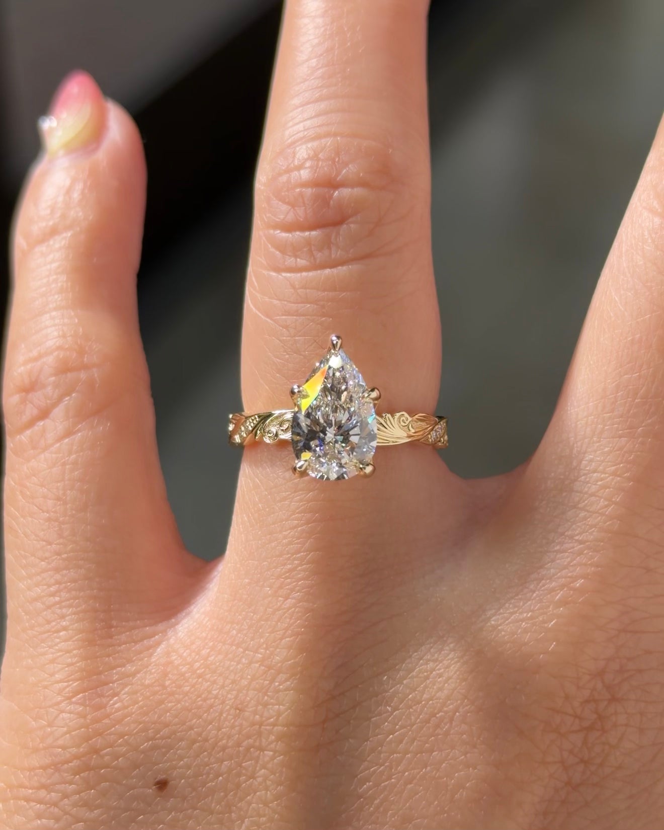 2.04ct F-VS1 Pear Lab Diamond Josephine