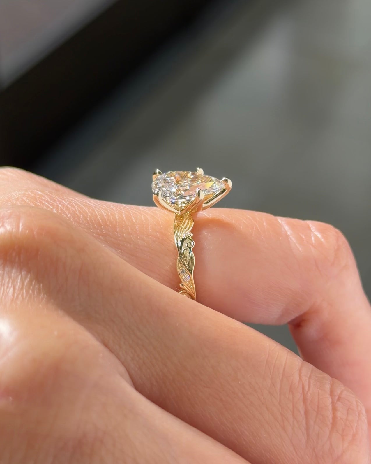 2.04ct F-VS1 Pear Lab Diamond Josephine