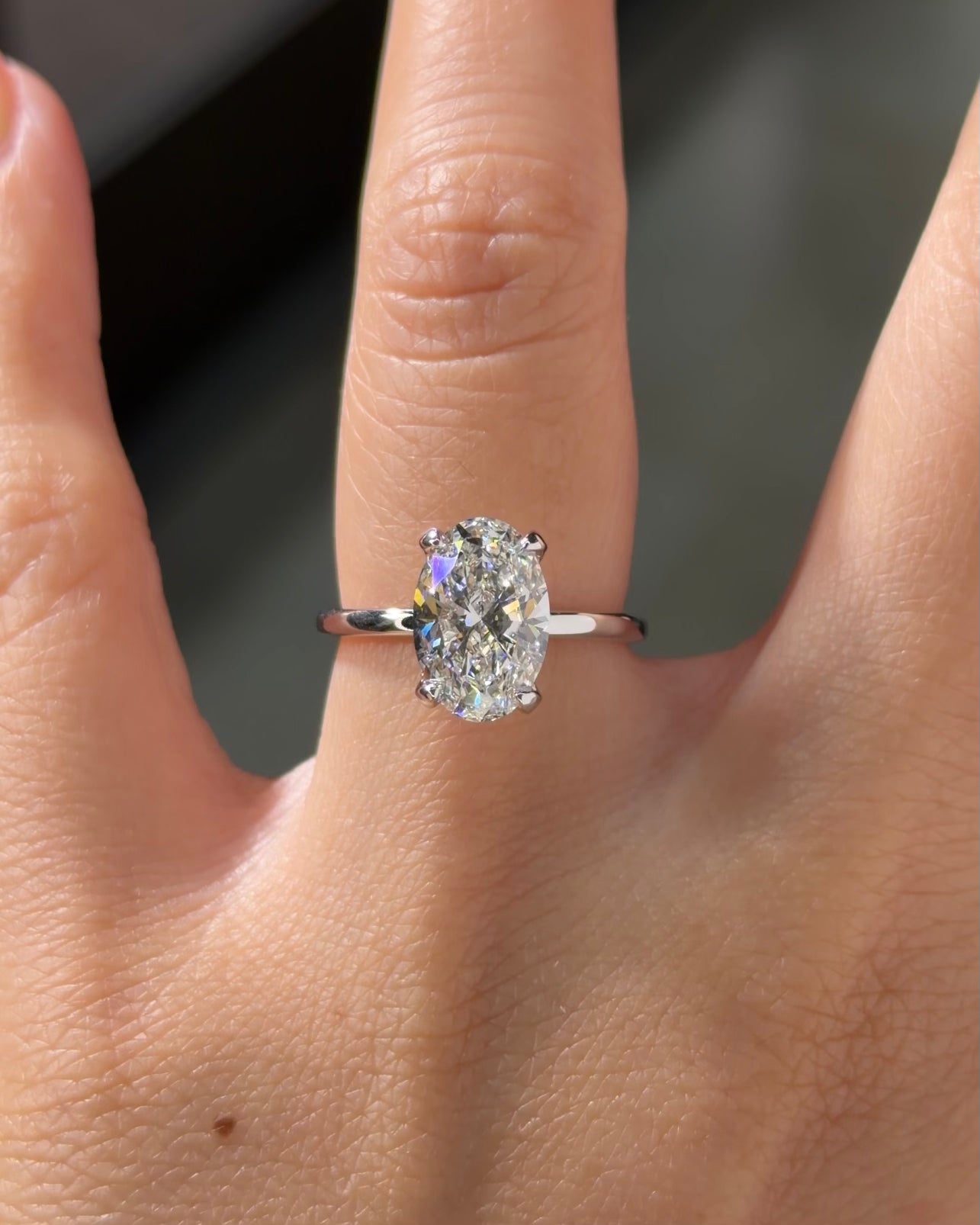 2.58ct D-VS1 Oval Lab Diamond Stephanie