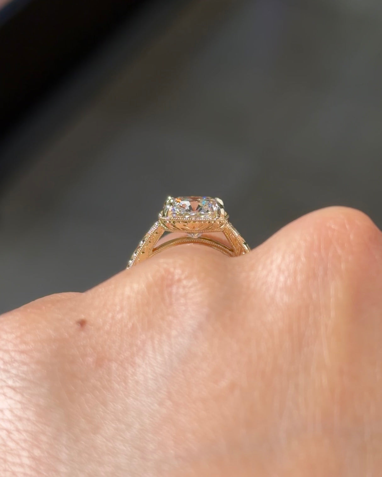 3.06ct D-VS1 Cushion Lab Diamond Evelyn