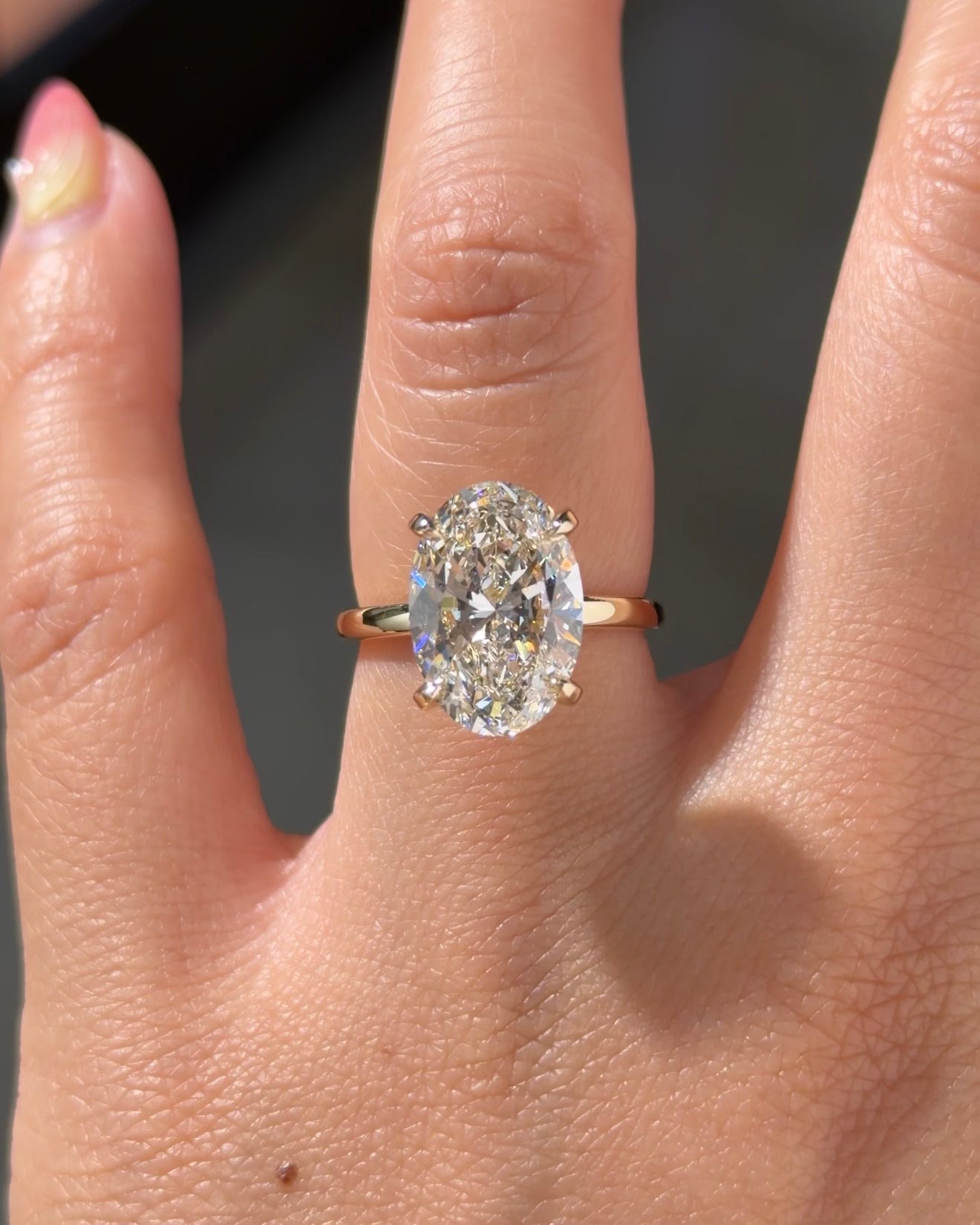 5.03ct F-VVS2 Oval Lab Diamond Kayla