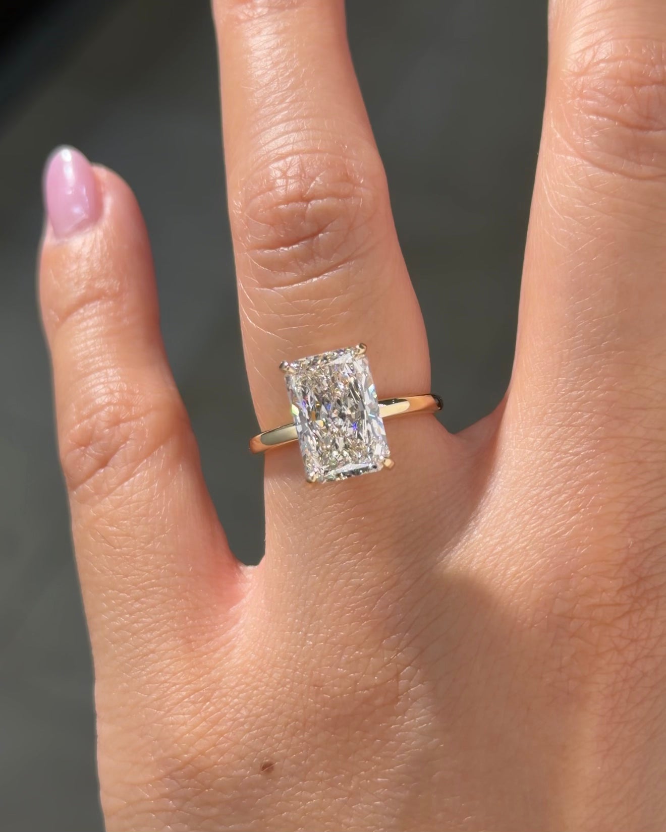 4.02ct E-VVS2 Radiant Lab Diamond Kayla