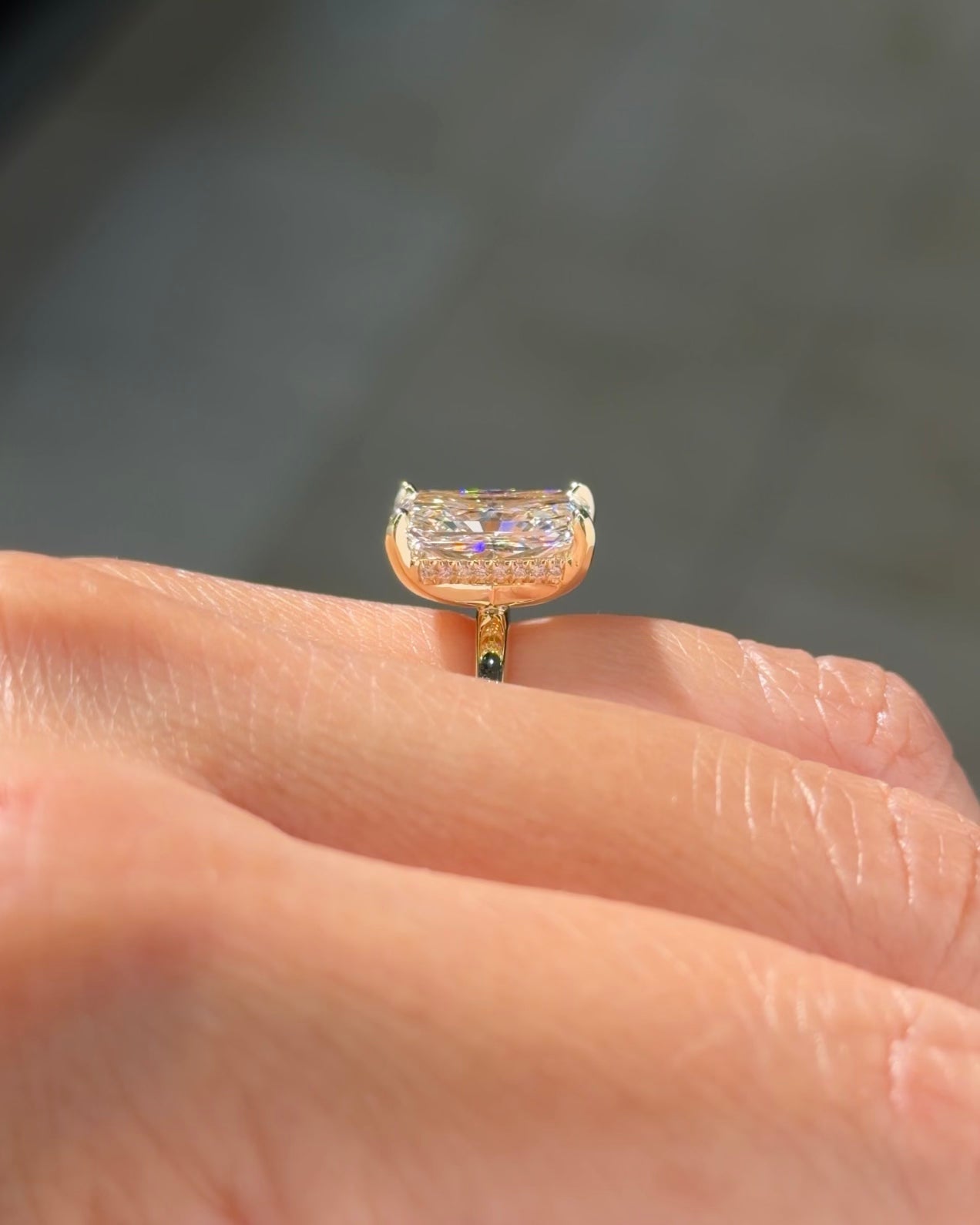 4.02ct E-VVS2 Radiant Lab Diamond Kayla