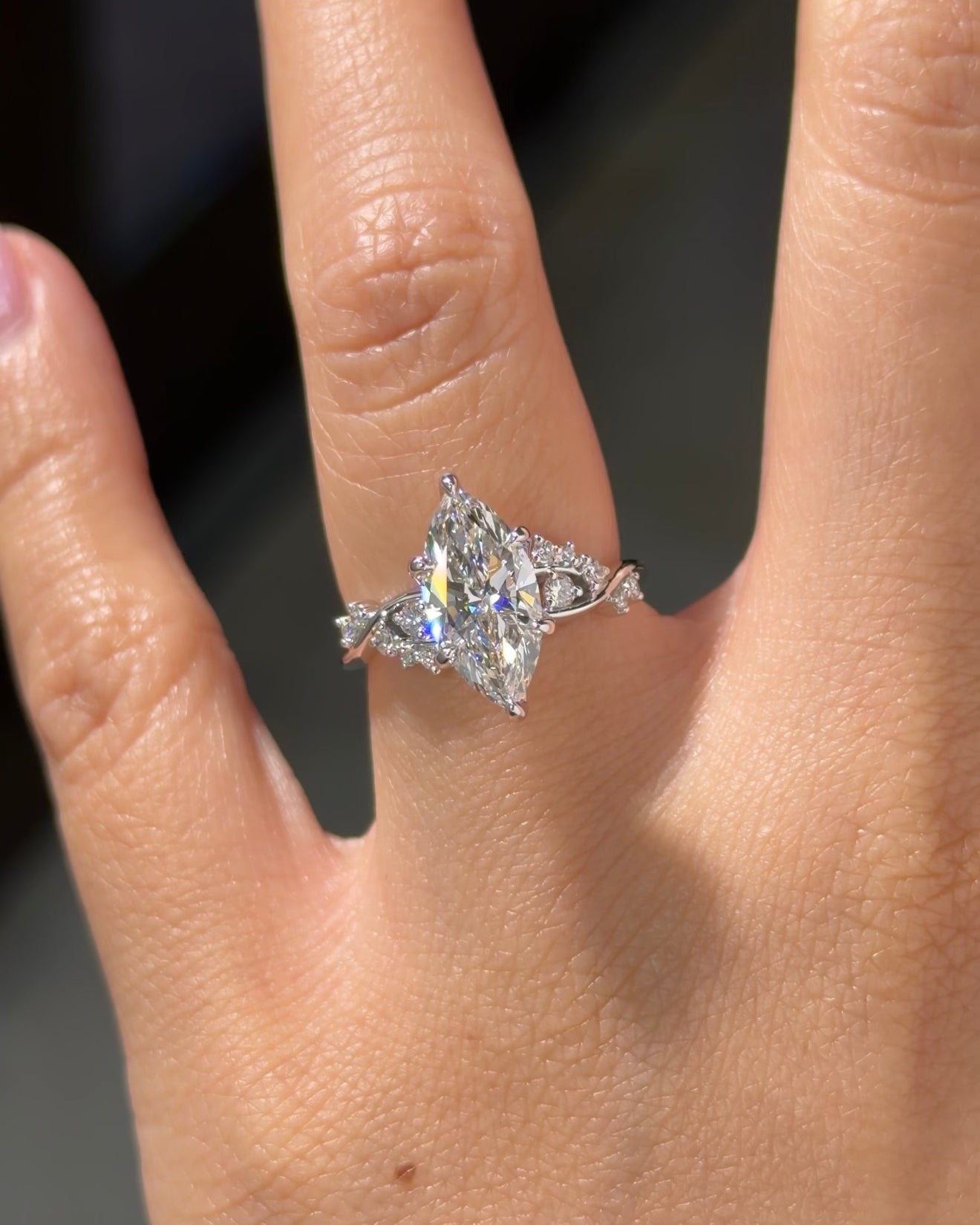2.04ct F-VVS2 Marquise Lab Diamond Ariel