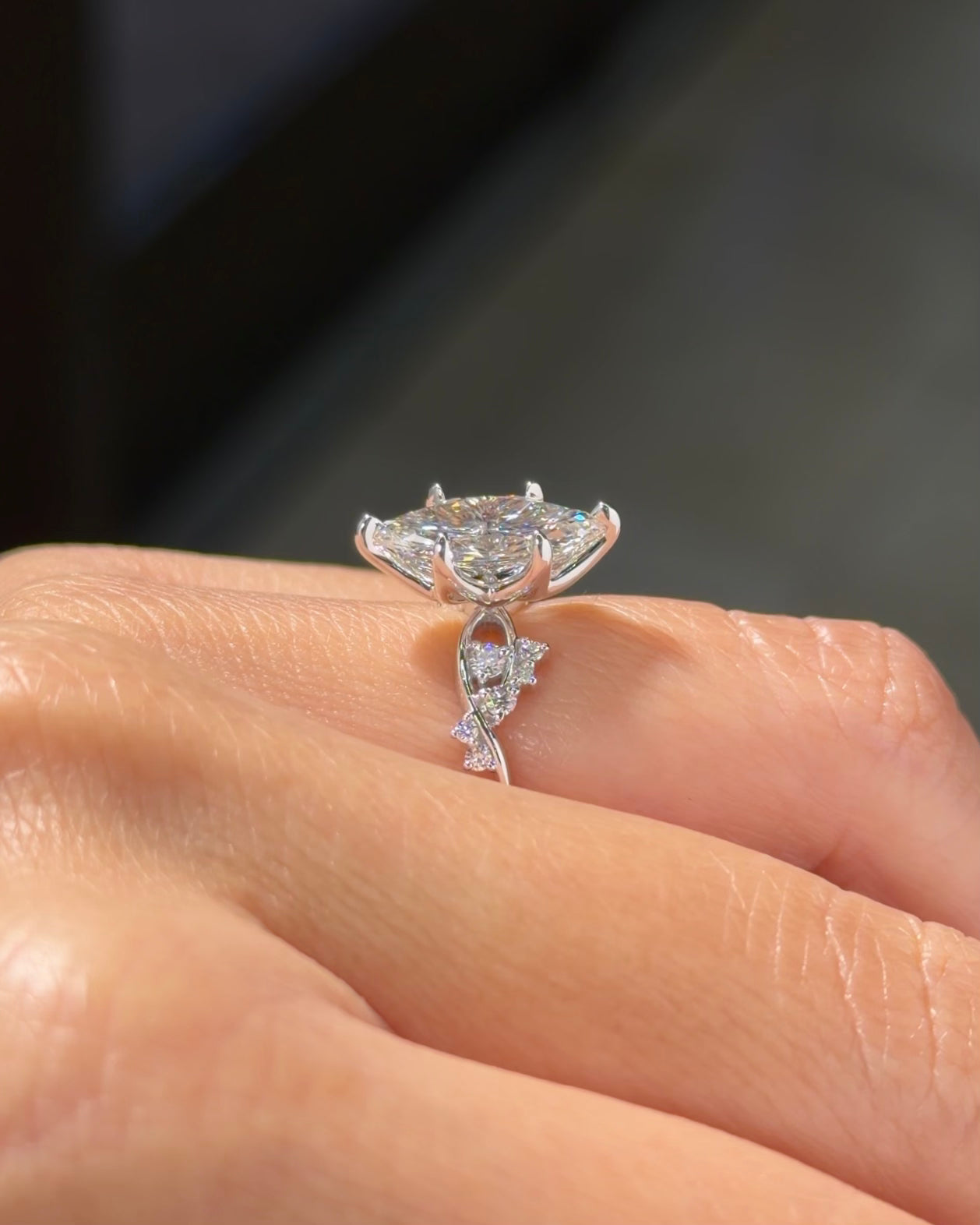 2.04ct F-VVS2 Marquise Lab Diamond Ariel