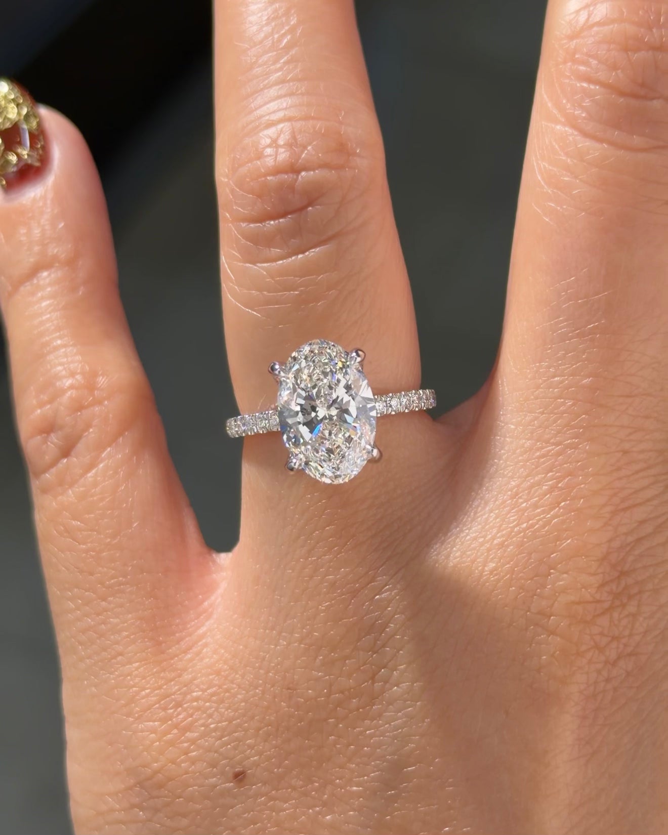 3.59ct E-VS1 Oval Lab Diamond Samantha