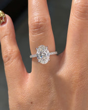 3.59ct E-VS1 Oval Lab Diamond Samantha