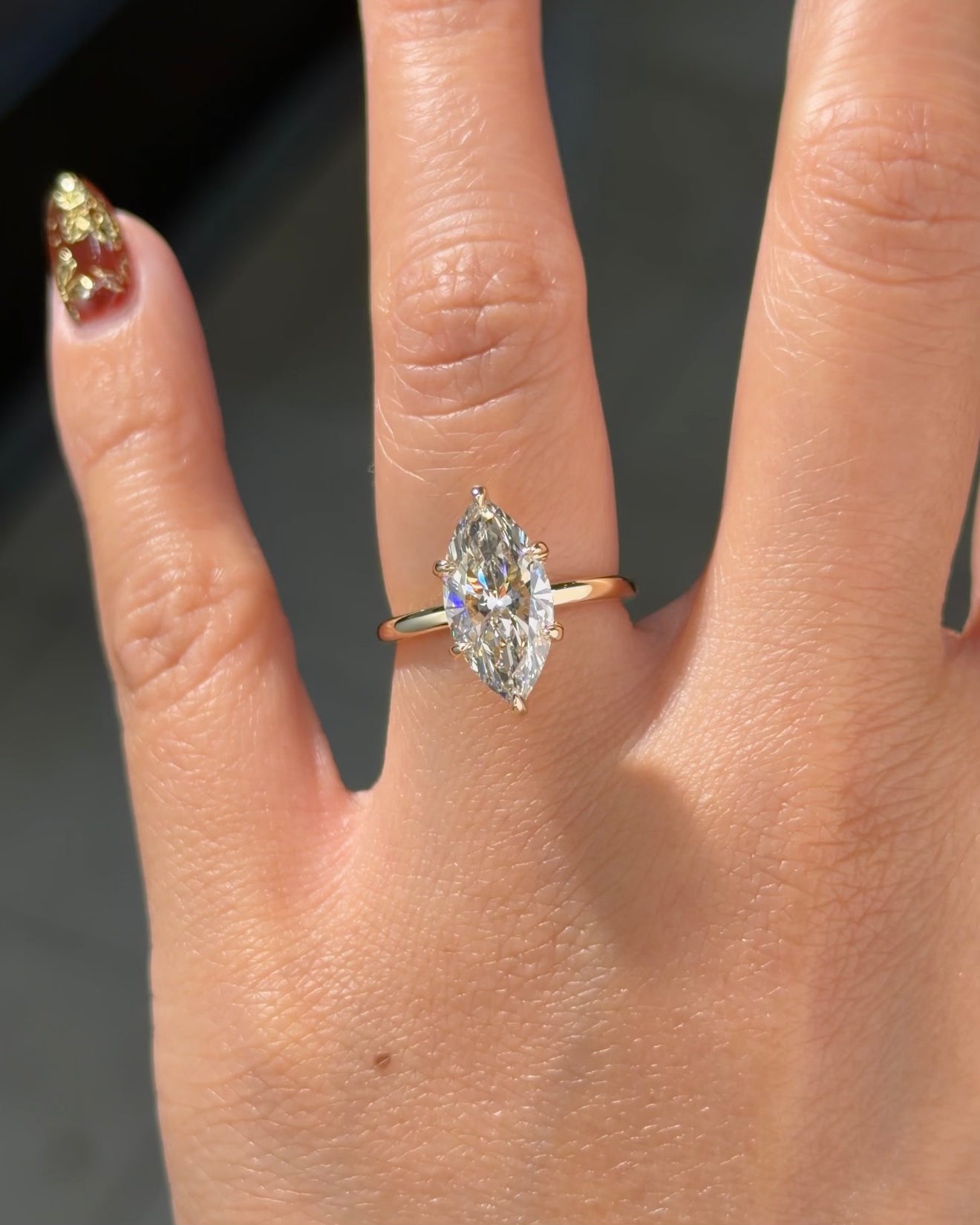 3.05ct F-VS1 Marquise Lab Diamond Kayla