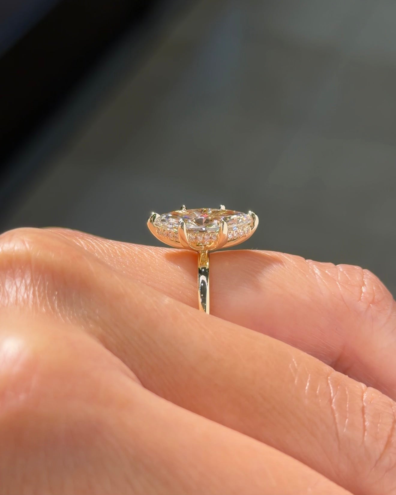 3.05ct F-VS1 Marquise Lab Diamond Kayla