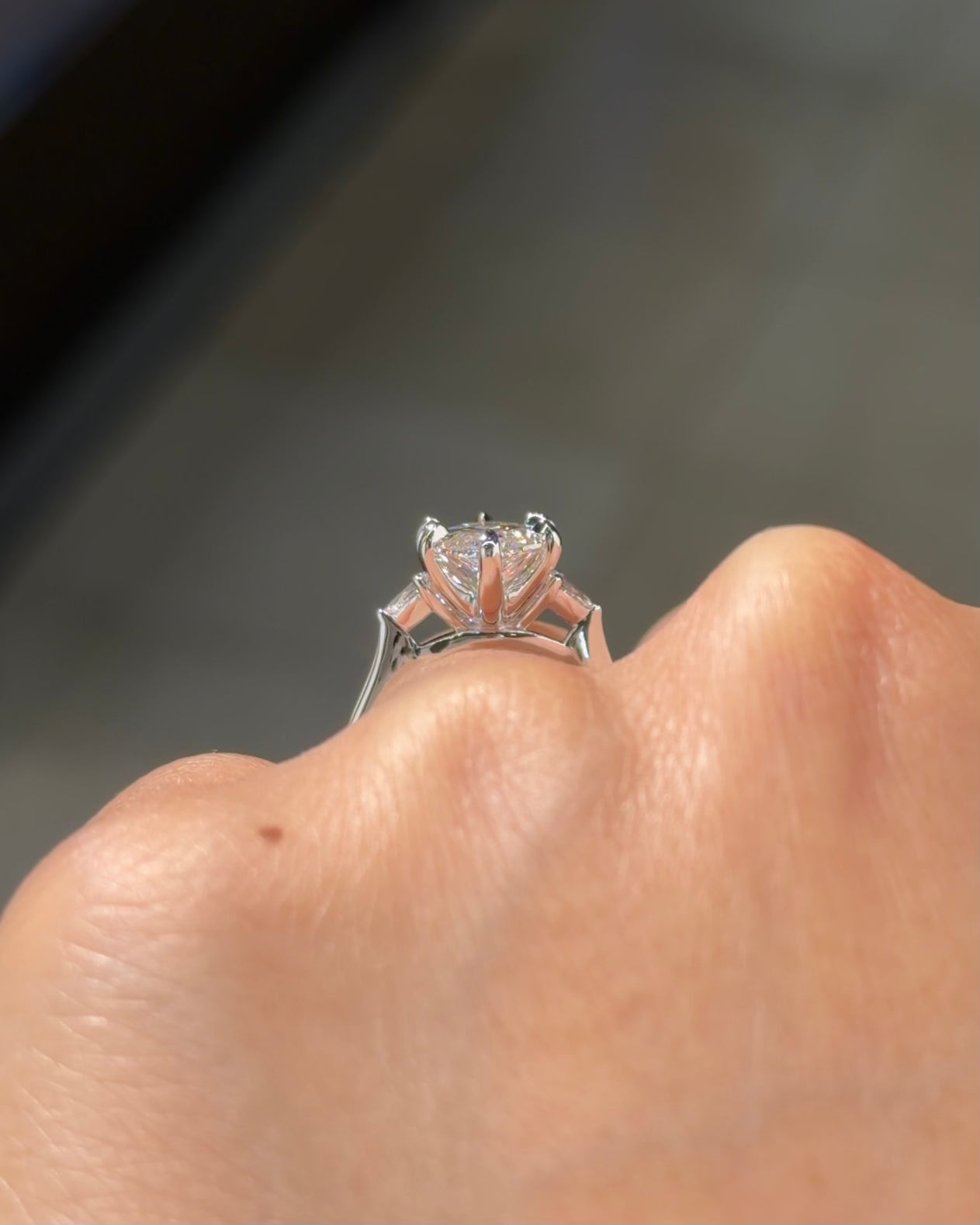 3.00ct F-VS1 Marquise Lab Diamond Petite Gracie