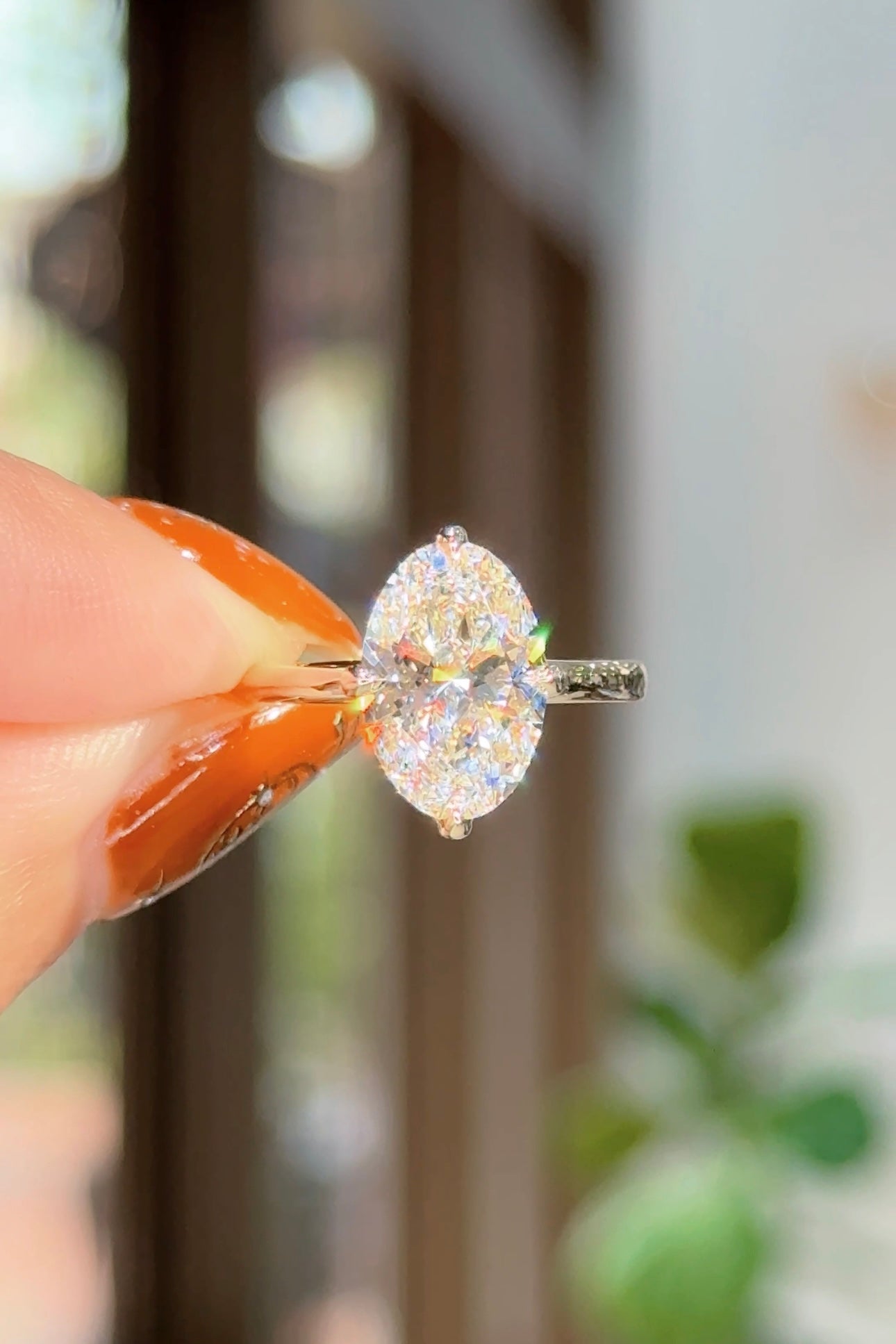 3.02ct D-VVS2 Oval Lab Diamond Compass Kayla
