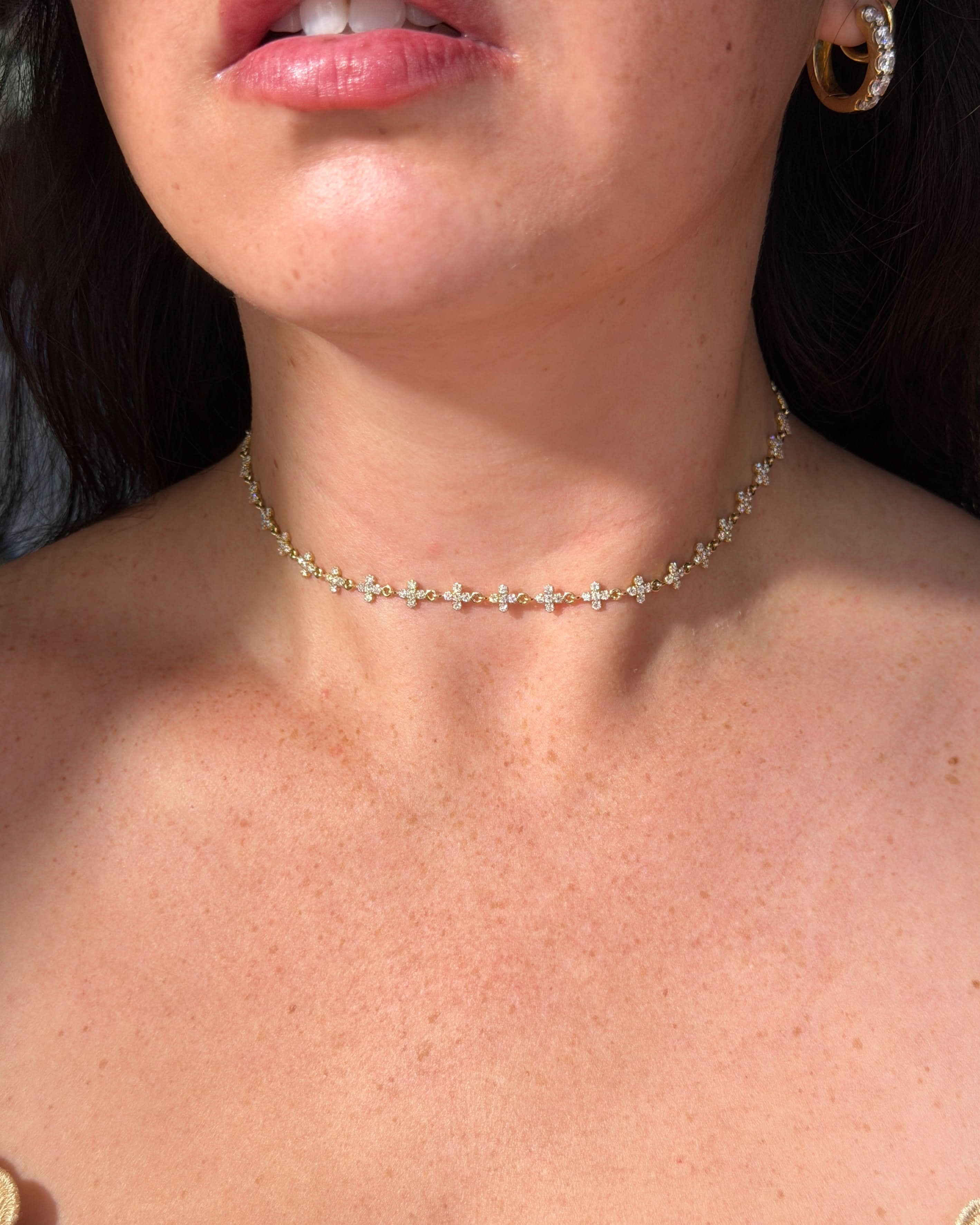 5.8mm Diamond Clover Necklace