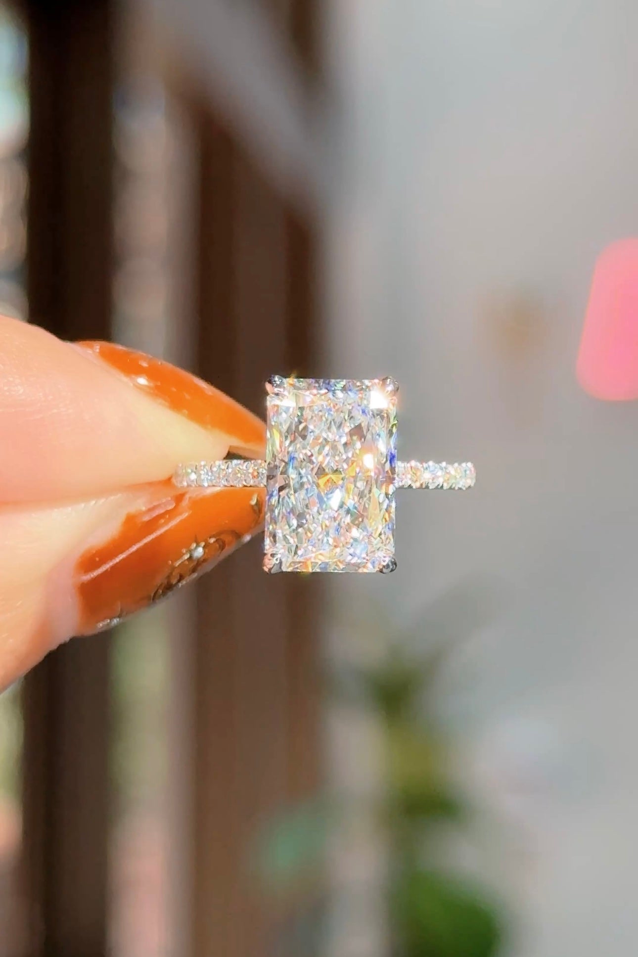 4.04ct D-VS1 Radiant Lab Diamond Stephanie