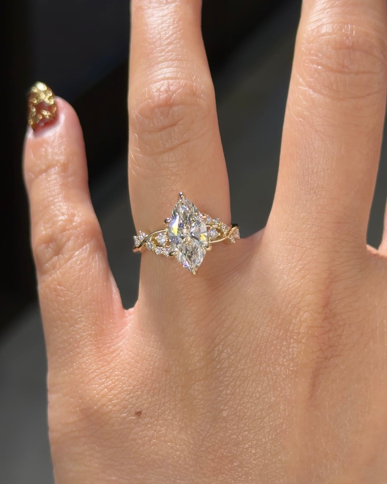 2.02ct E-VVS1 Marquise Lab Diamond Ariel