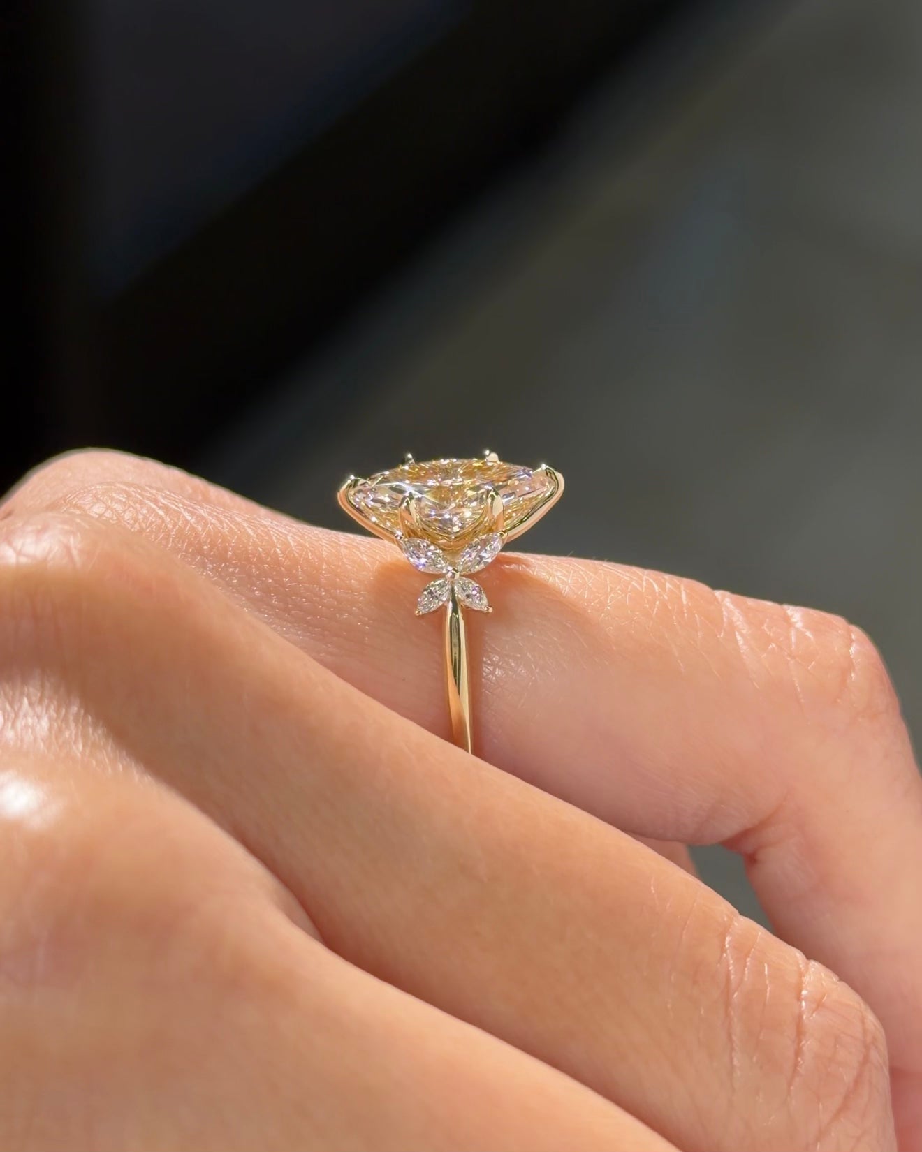 2.03ct F-VVS2 Marquise Lab Diamond Vanessa