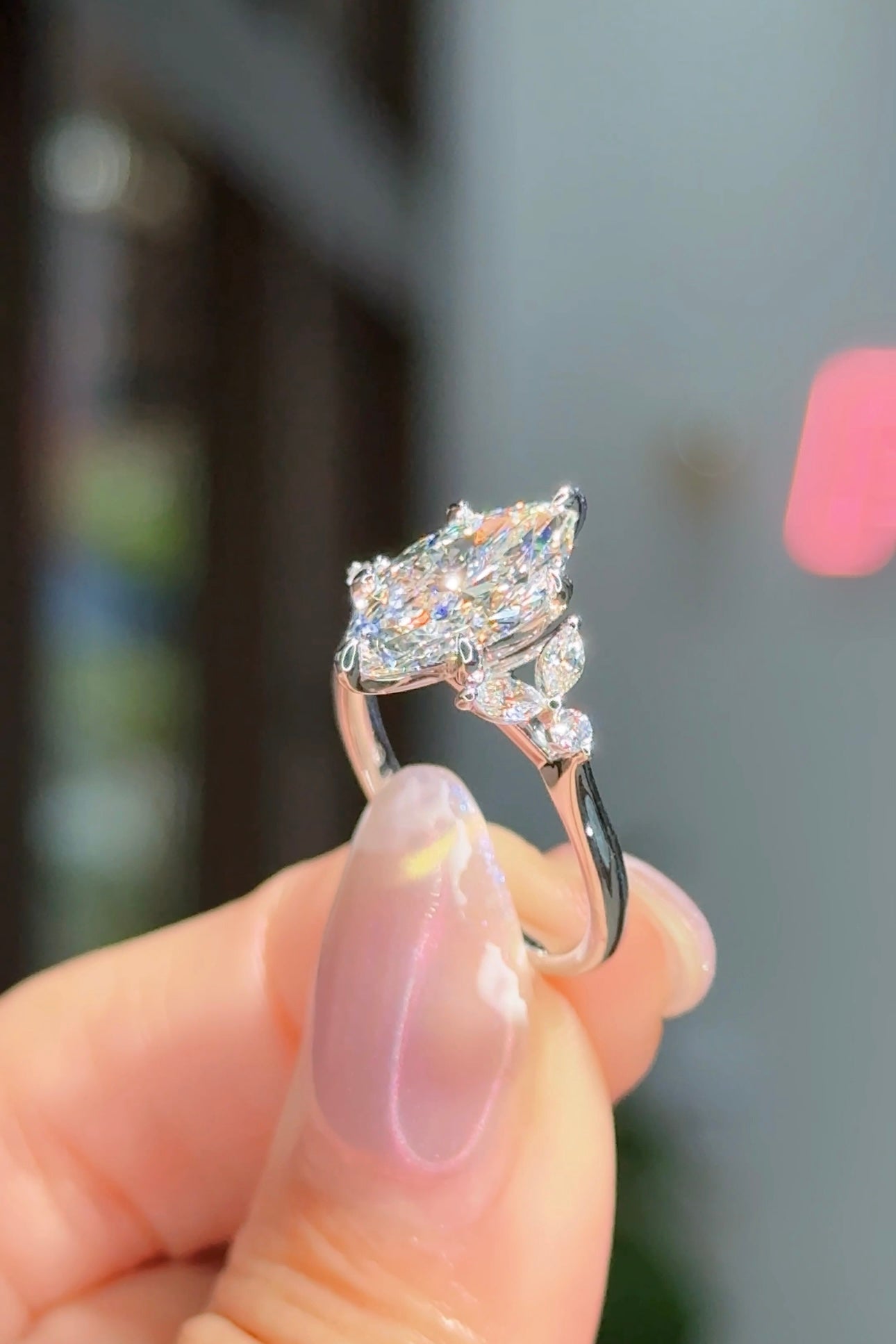 2.36ct D-VS1 Marquise Lab Diamond Sarah