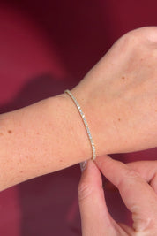 2ct Tennis Bracelet Yellow Gold