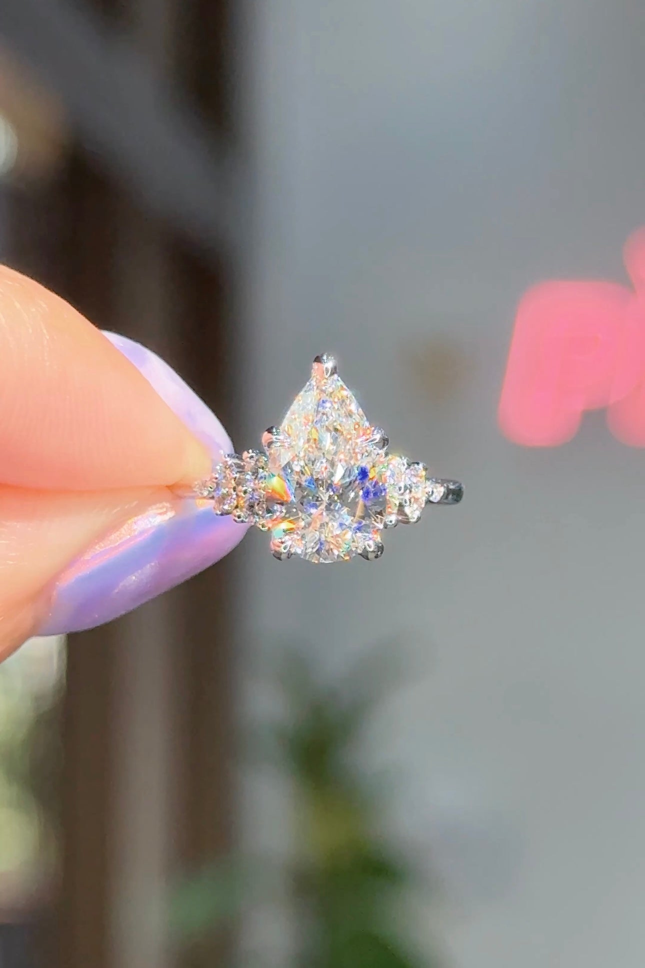 2.26ct D-VVS2 Pear Lab Diamond Nova