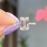 3.09ct D-VVS2 Emerald Lab Diamond Stephanie