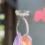 3.09ct D-VVS2 Emerald Lab Diamond Stephanie