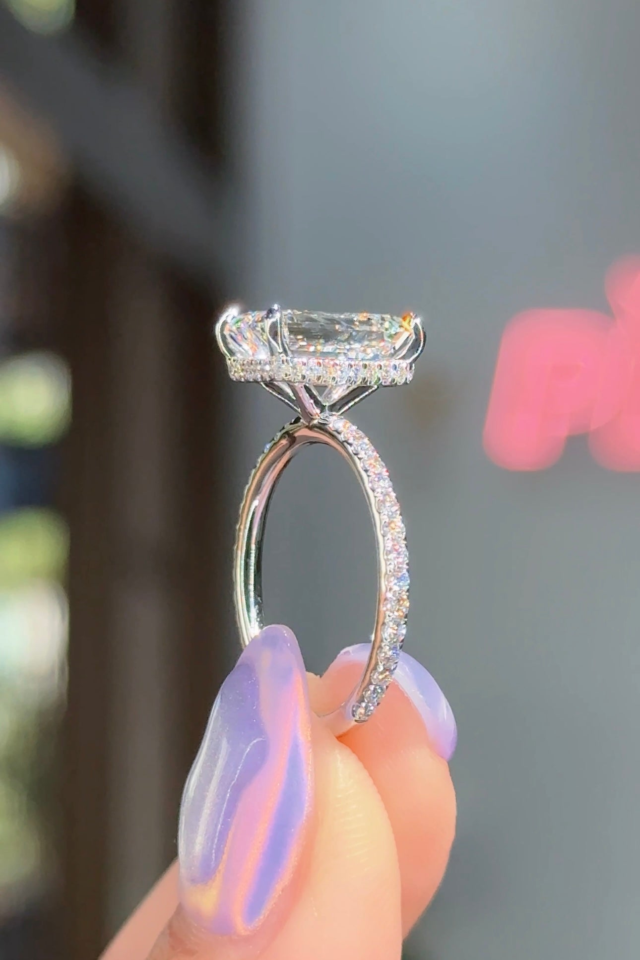 3.09ct D-VVS2 Emerald Lab Diamond Stephanie