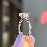 1.24ct E-VS1 Oval Lab Diamond Daisy