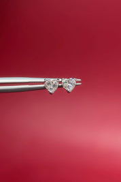 0.49cttw Natural Diamond Heart Studs