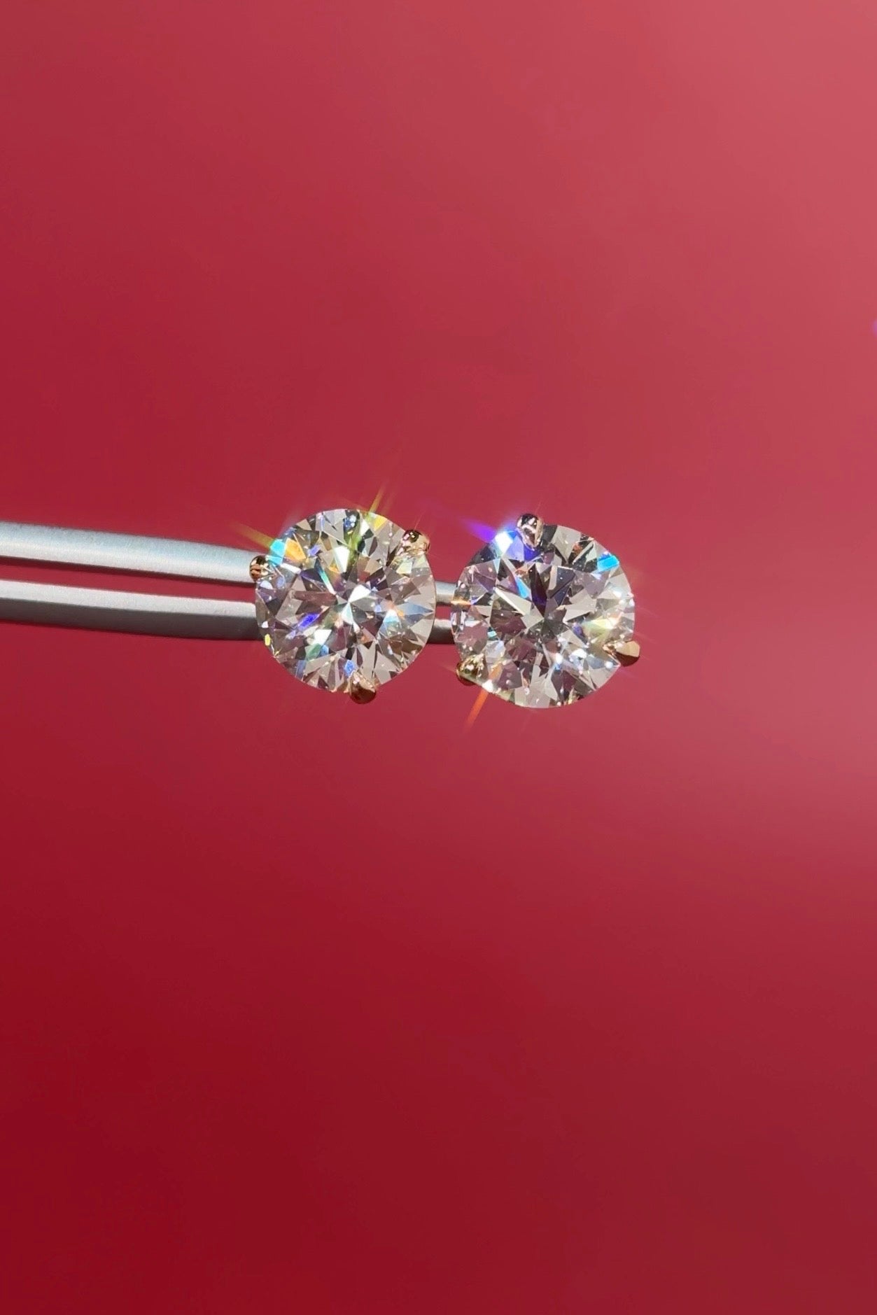 4.04ct Core Round Lab Diamond Martini Studs