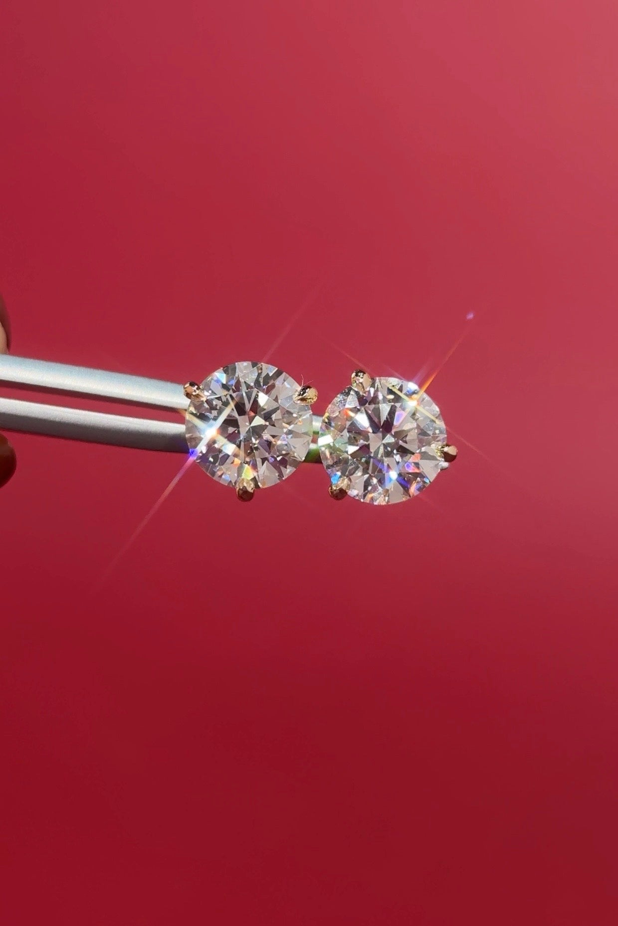 3.50ct Core Round Lab Diamond Martini Studs