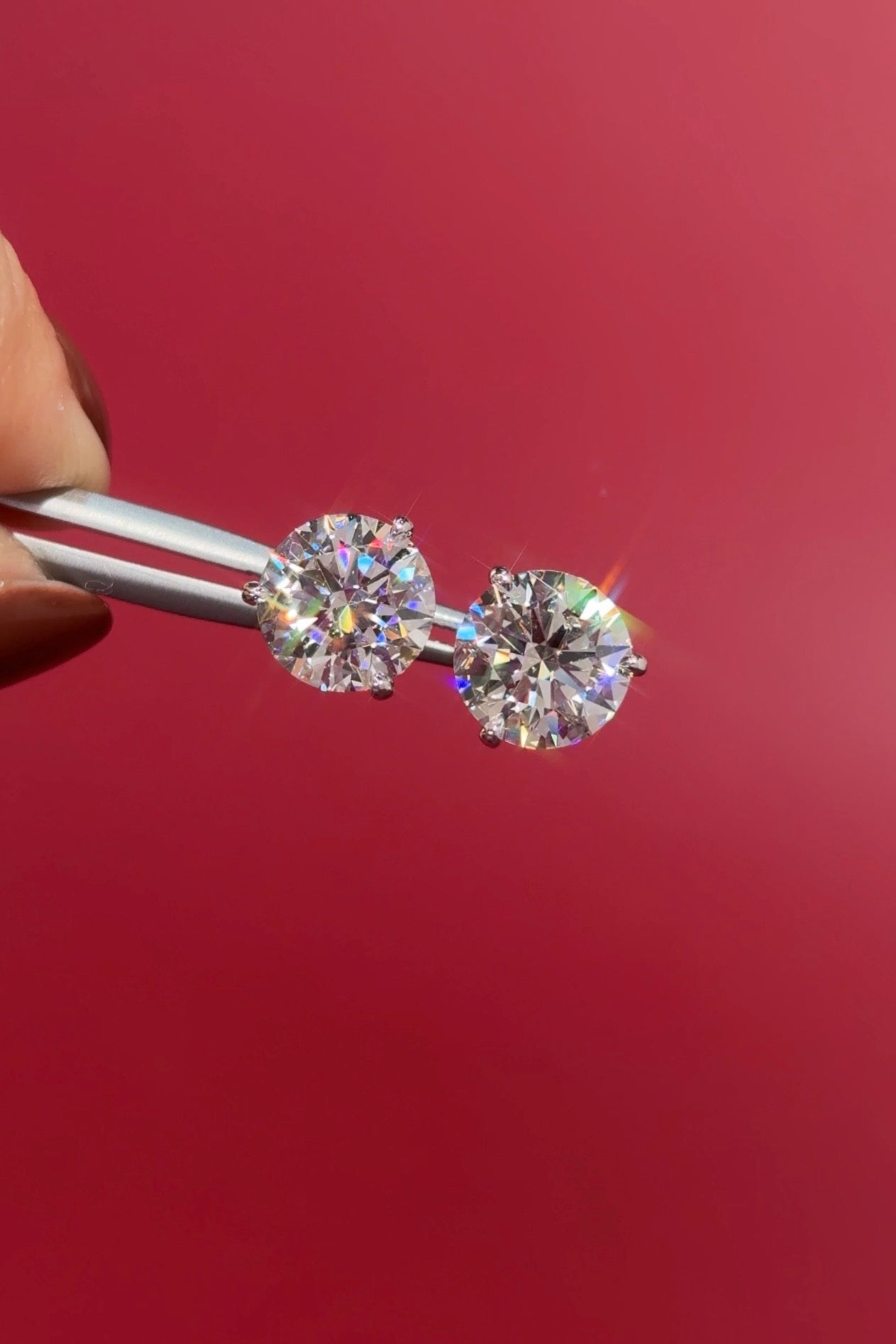 4.02ct Core Round Lab Diamond Martini Studs