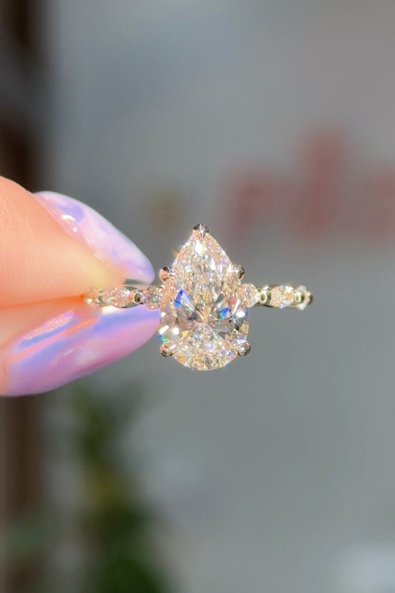 2.54ct F-VVS2 Pear Lab Diamond Rei