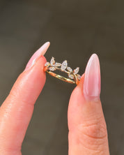 Fairy Tiara Band | 50% Eternity | 14K Yellow Gold