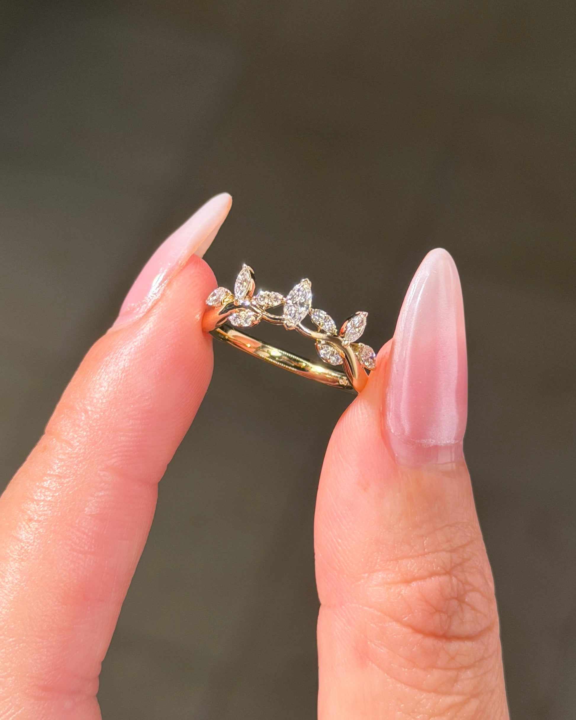 Fairy Tiara Band | 50% Eternity | 14K Yellow Gold