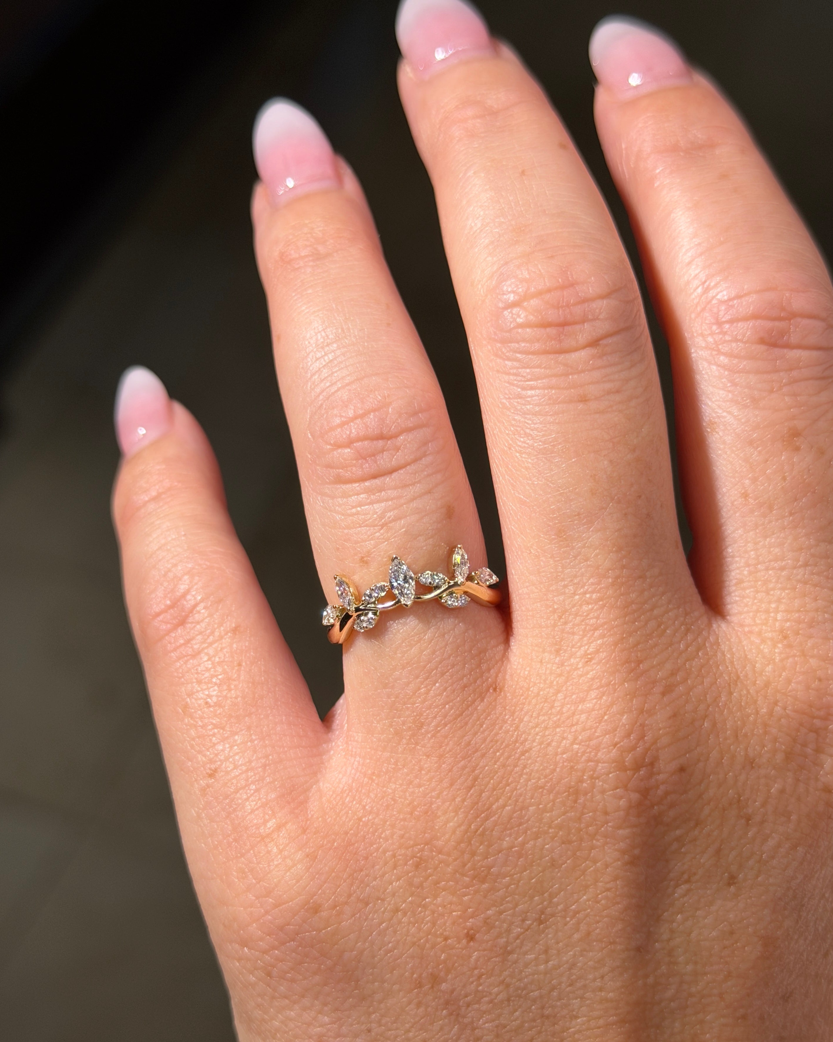 Fairy Tiara Band | 50% Eternity | 14K Yellow Gold