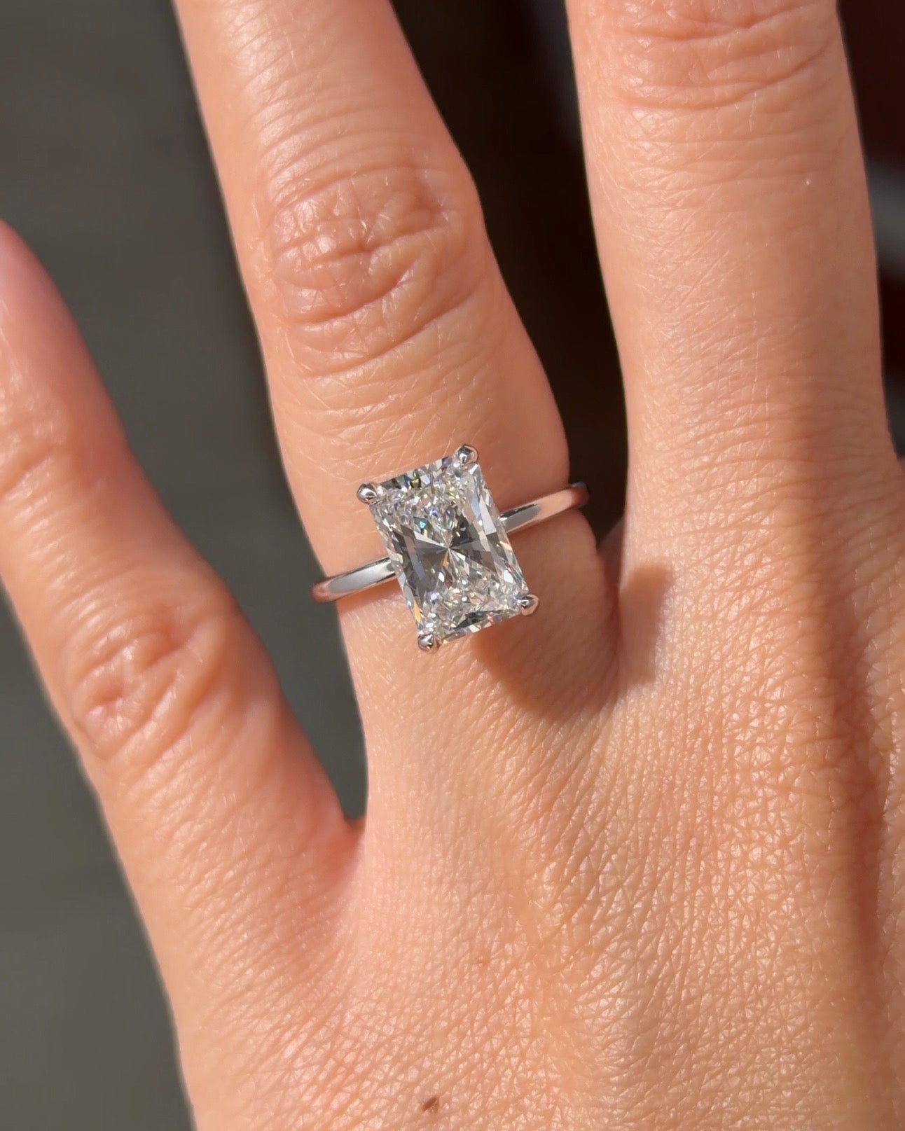 3.02ct E-VVS2 Radiant Lab Diamond Stephanie