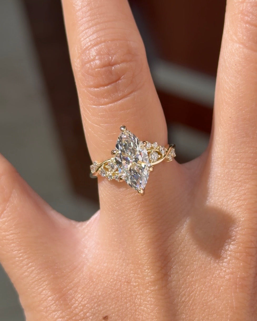 2.10ct D-VS1 Marquise Lab Diamond Ariel