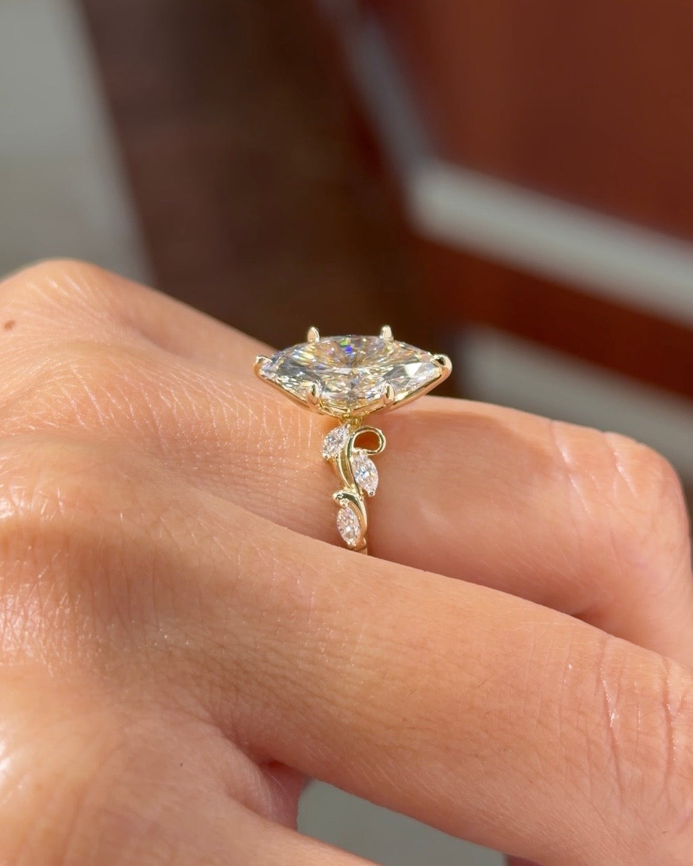 3.09ct F-VVS2 Marquise Lab Diamond Cecelia
