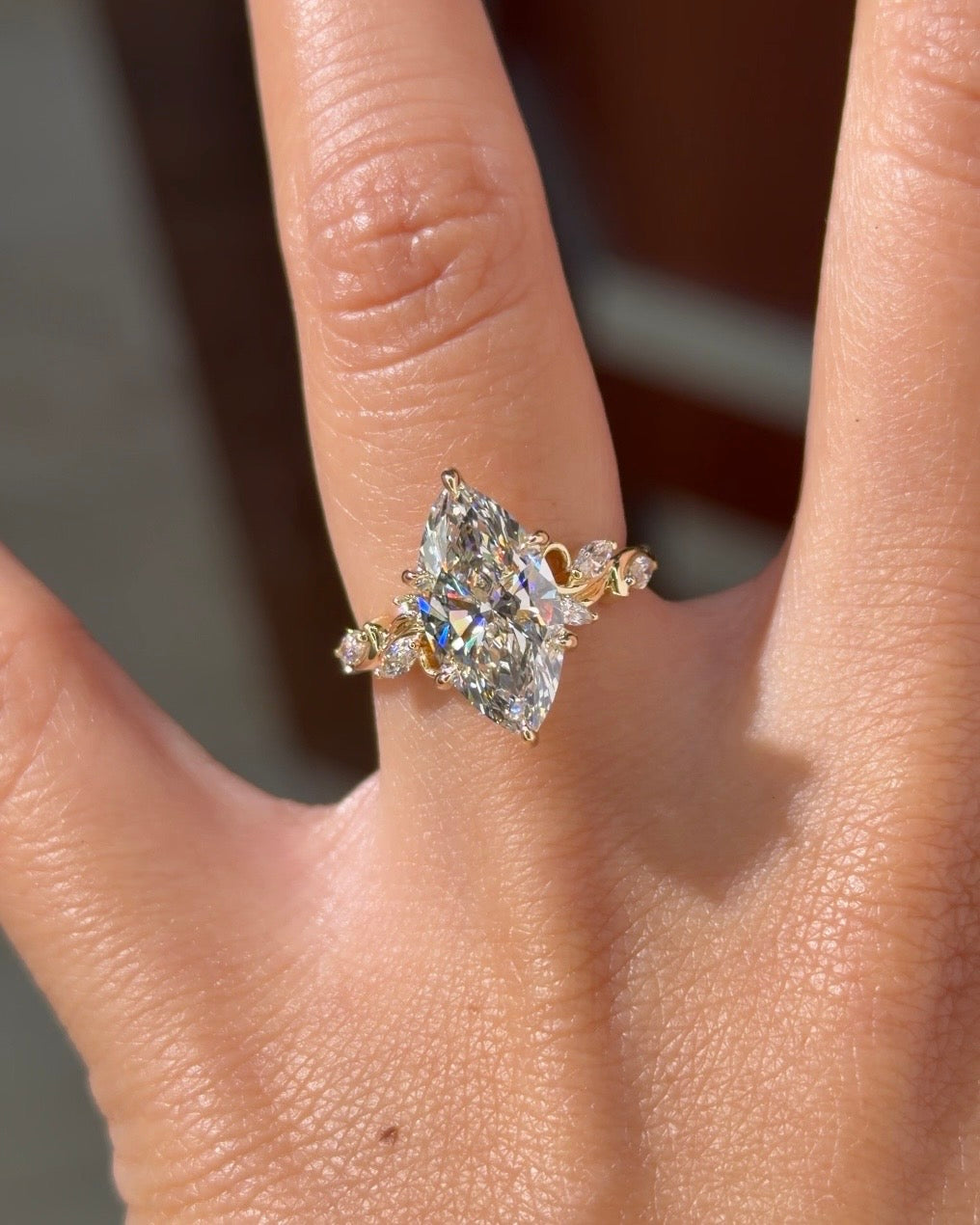 3.09ct F-VVS2 Marquise Lab Diamond Cecelia