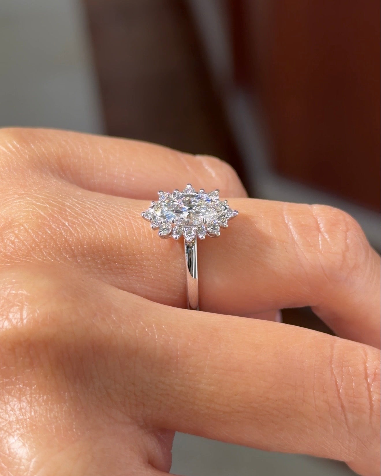 1.10ct D-VVS2 Marquise Lab Diamond Duchess