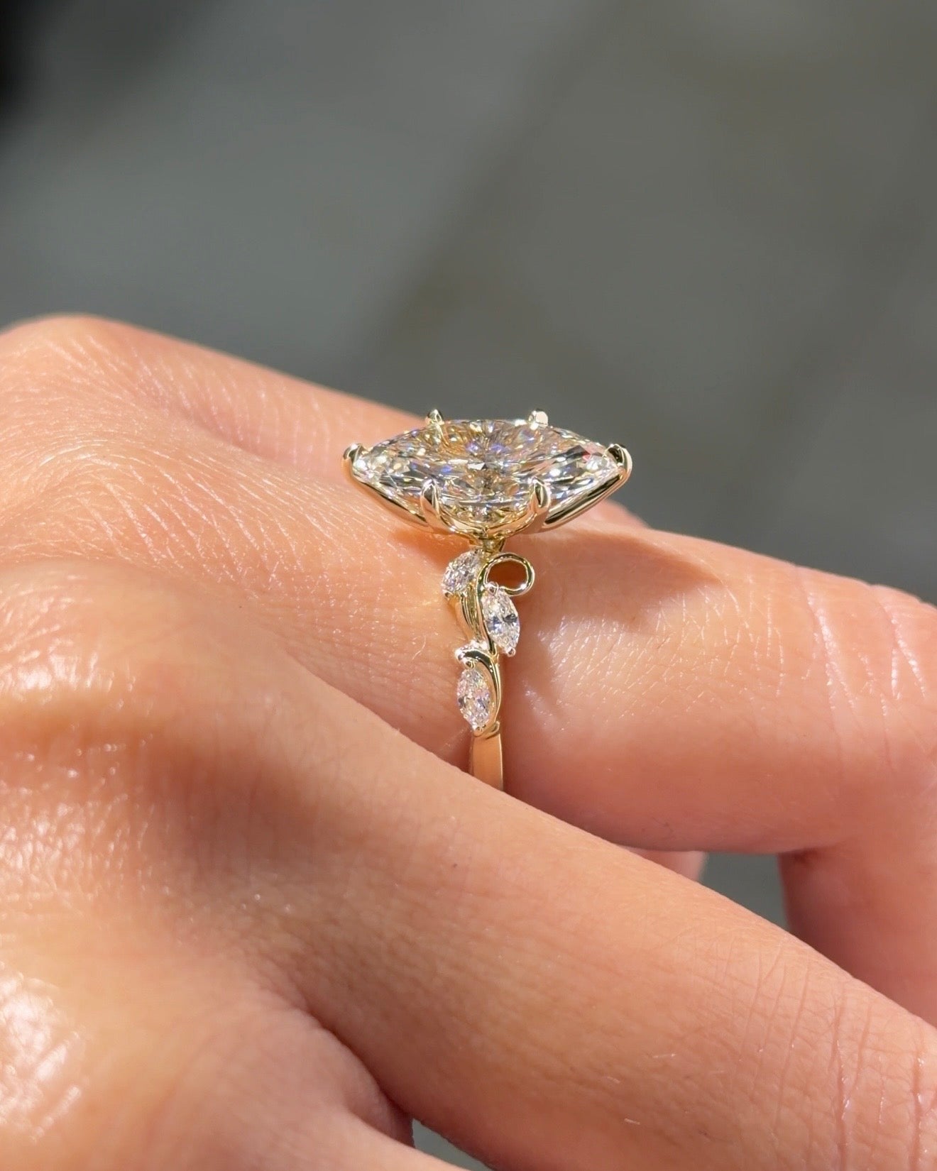 3.06ct F-VS1 Marquise Lab Diamond Cecelia