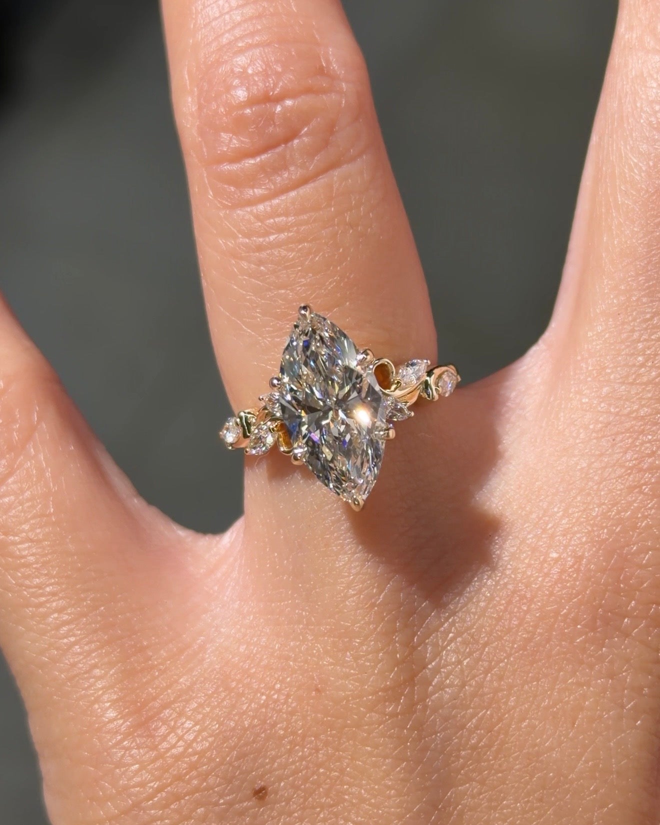3.06ct F-VS1 Marquise Lab Diamond Cecelia