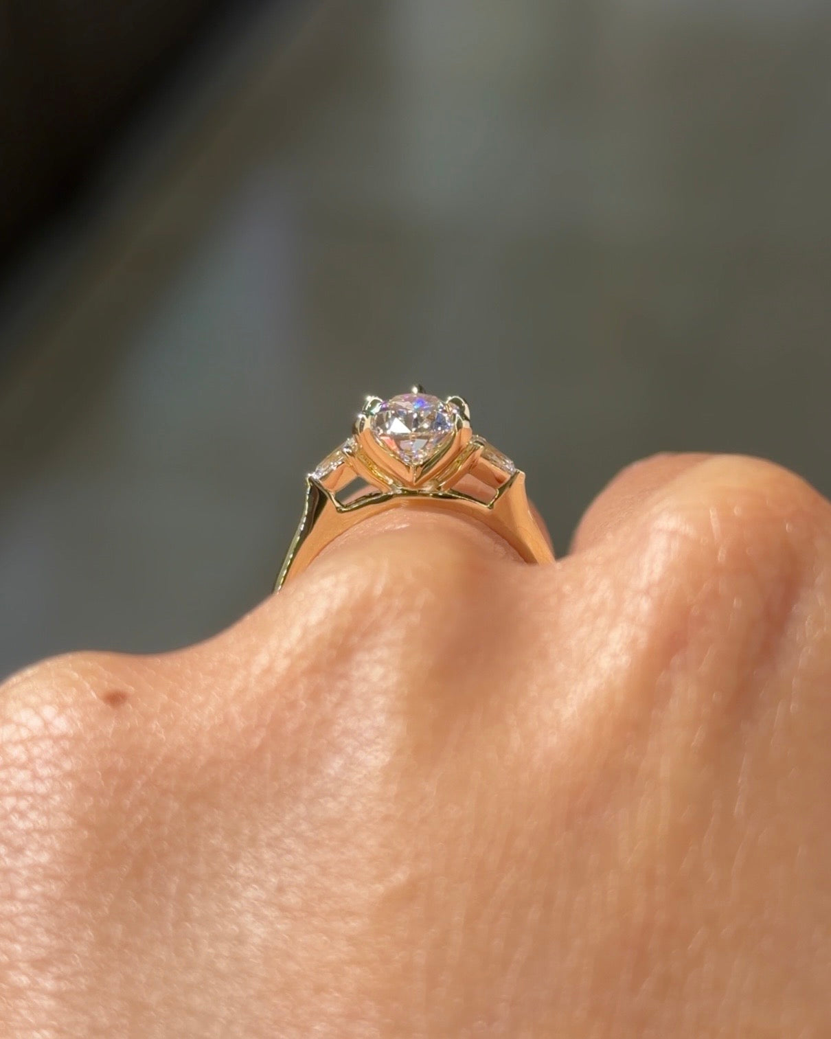 1.52ct D-VVS2 Pear Lab Diamond Petite Gracie