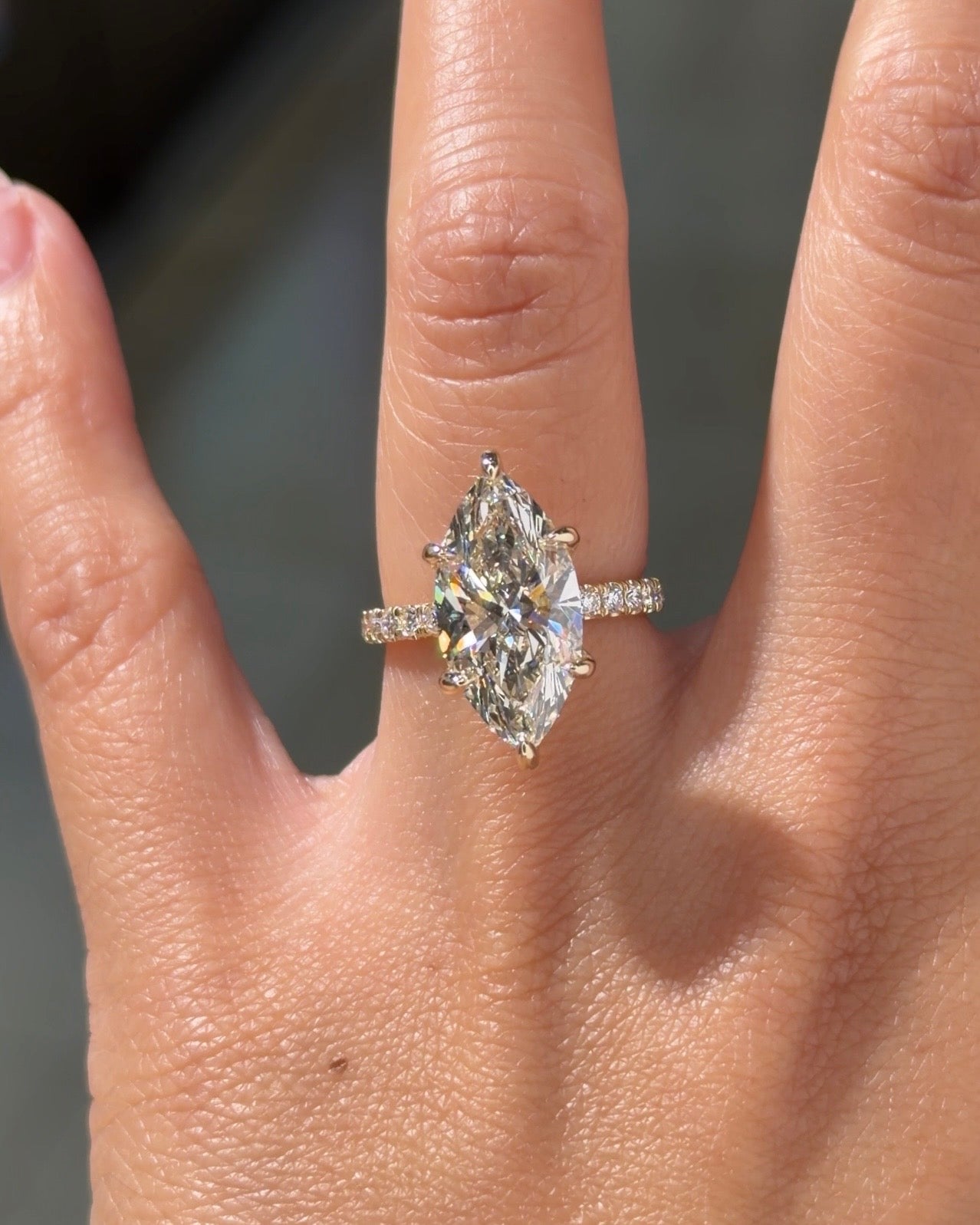 5.09ct F-VVS2 Marquise Lab Diamond Kayla