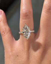 5.09ct F-VVS2 Marquise Lab Diamond Kayla