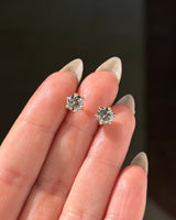 2.06ct Round Diamond Caraline Studs | Push-Backs | 14K Yellow Gold